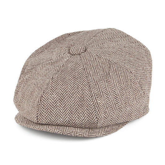 Kids Herringbone Newsboy Cap Brown Wholesale Pack