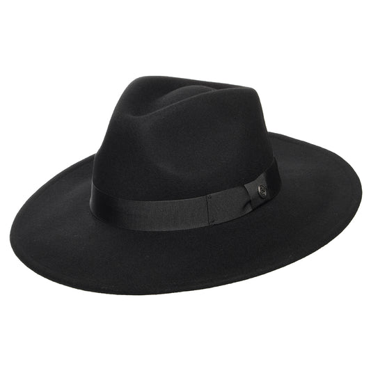 The Author Wide Brim Fedora Hat Black Wholesale Pack
