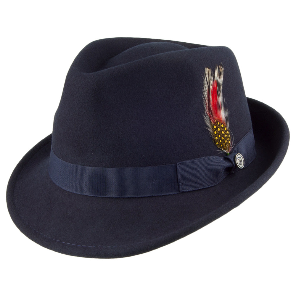 Detroit Trilby Hat Navy Blue Wholesale Pack
