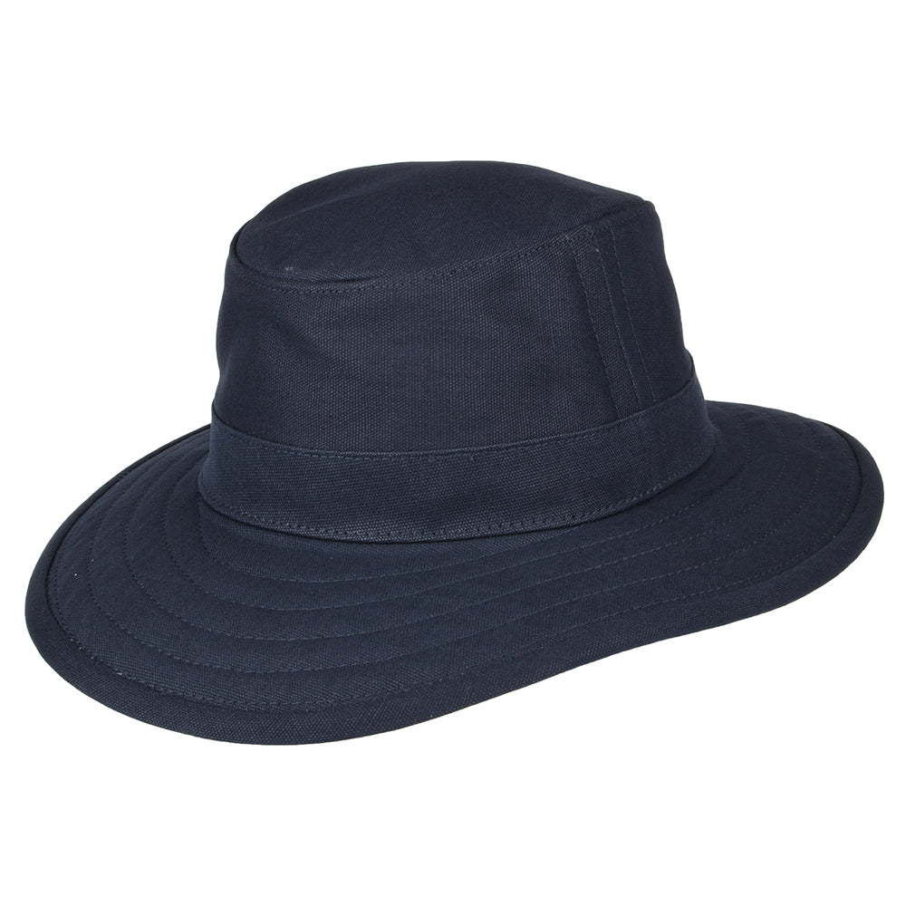 Cotton Canvas Packable Sun Hat Navy Blue Wholesale Pack