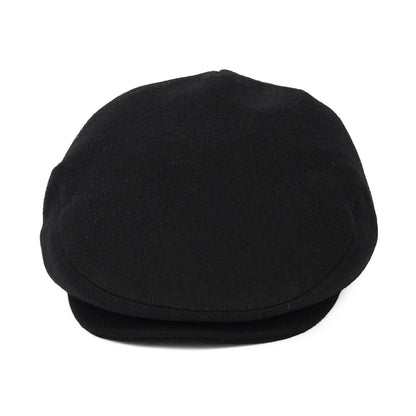 Melton Wool Flat Cap Black Wholesale Pack
